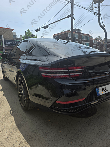 검은색 제네시스 G80 2026 후면 측면